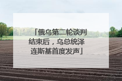 俄乌第二轮谈判结束后，乌总统泽连斯基首度发声